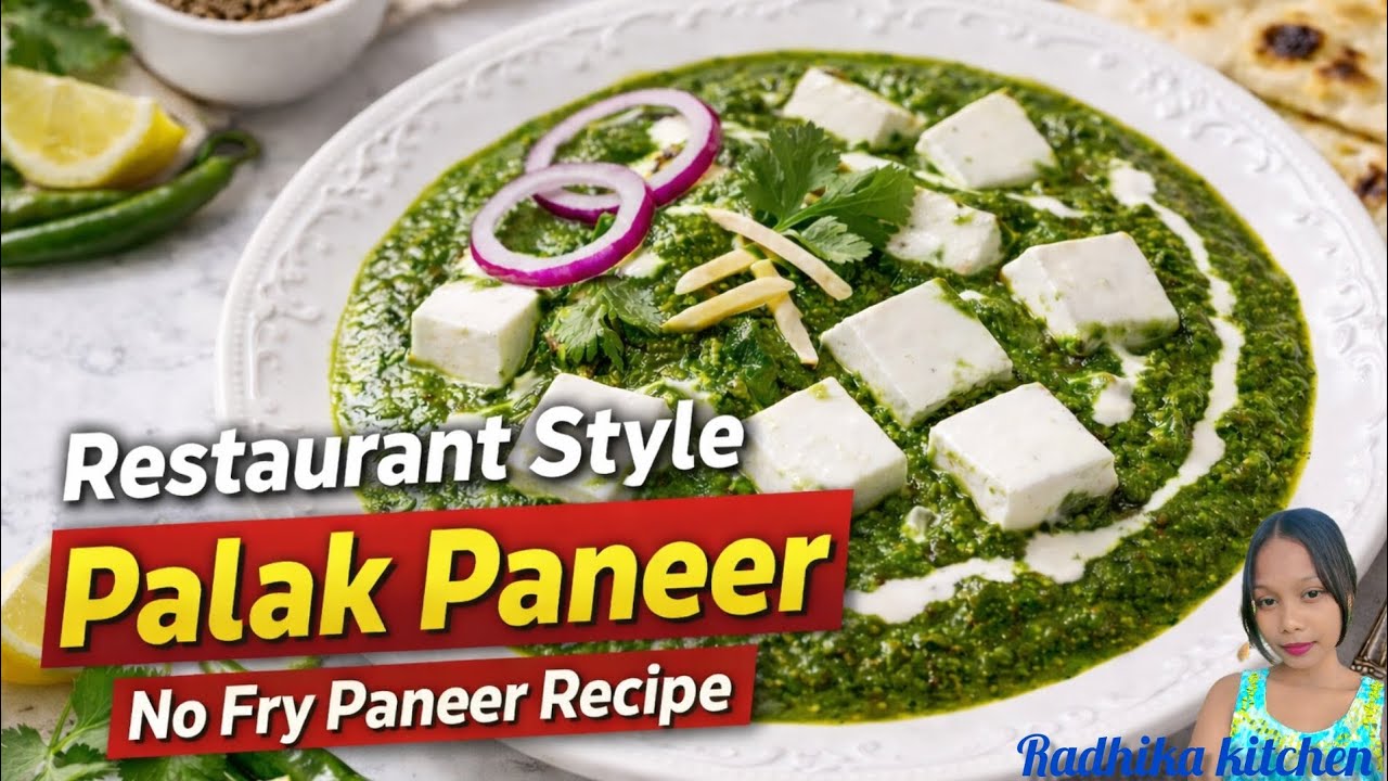 Hotel jaisa Palak paneer ghar per hi easy & creamy recipe healthy+testy 😍😋🔥 पलक पनीर रेस्टोरेंट जैसा