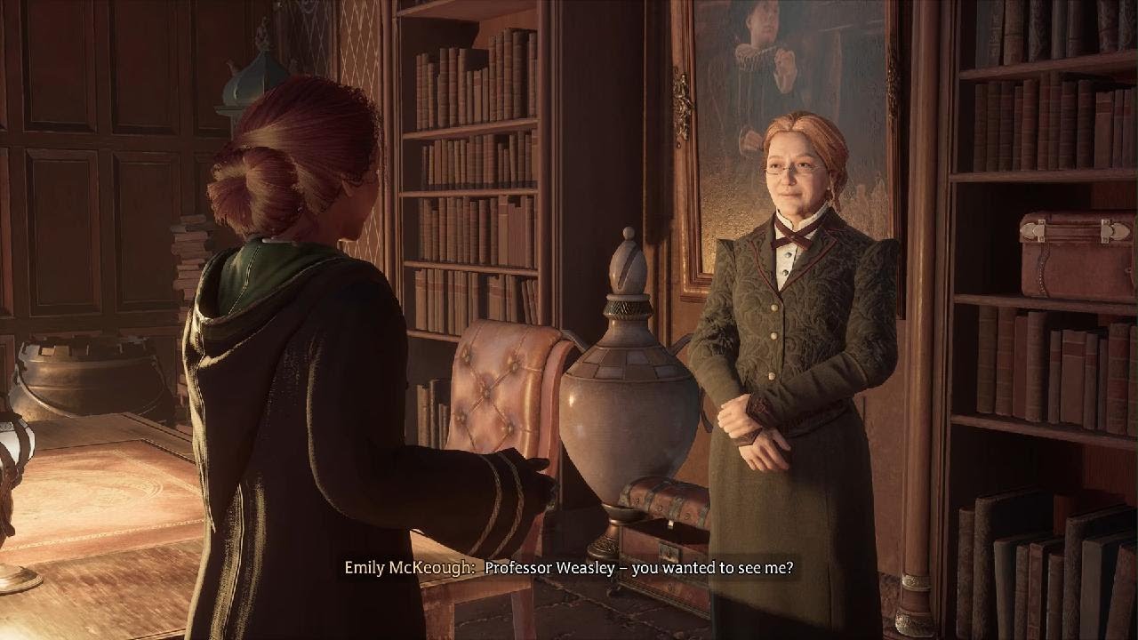 Talking with Professor Weasley - Field Guide Check-in - Hogwarts Legacy Cutscene