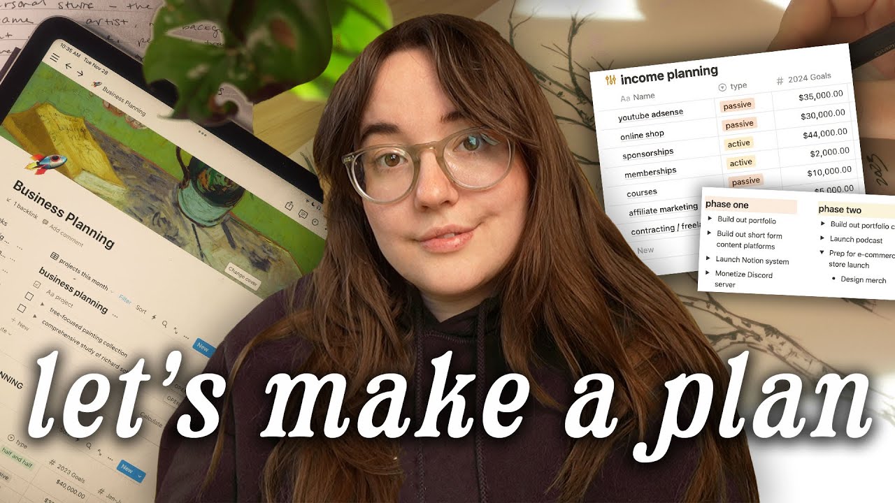Setting some BIG art career goals for 2024 🌱 Plan & Sketch With Me
