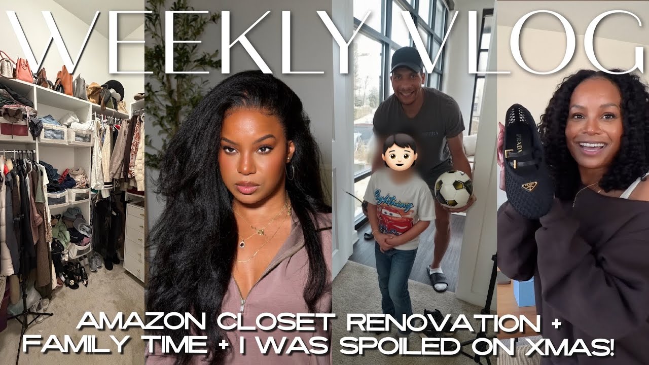 AMAZON CLOSET RENOVATION + THIS WIG FIND? + HE SPOILED ME ON XMAS + BEING AUNTIE & UNCLE|WEEKLY VLOG