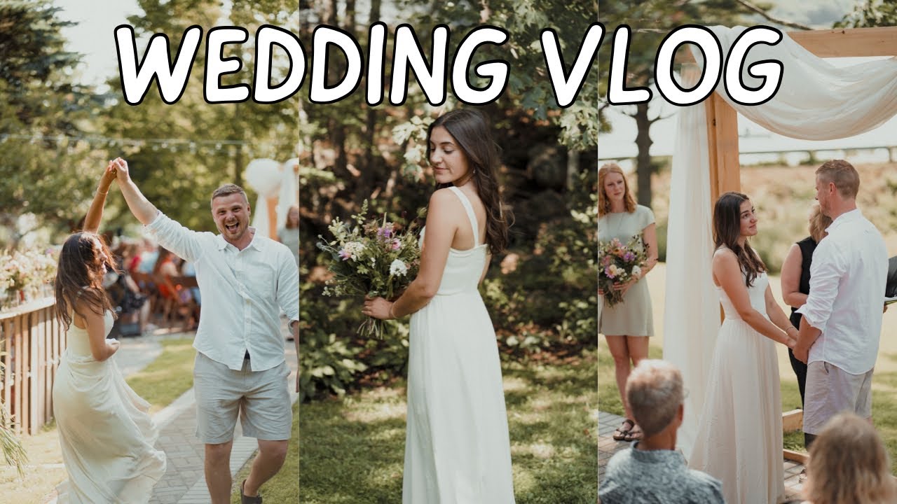 OUR WEDDING DAY VLOG | small backyard wedding