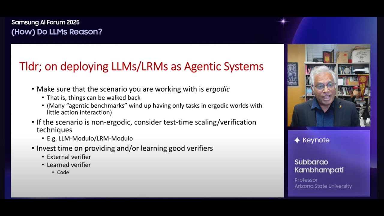 LRMs and Agentic AI (Talk at Samsung AI Forum)