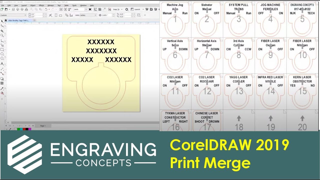 CorelDRAW Print Merge 2019 and newer