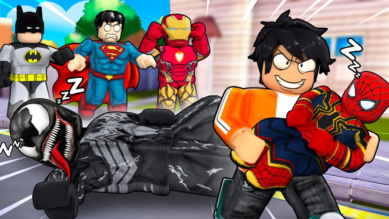 Making SUPERHERO Avengers Army in ROBLOX!!!