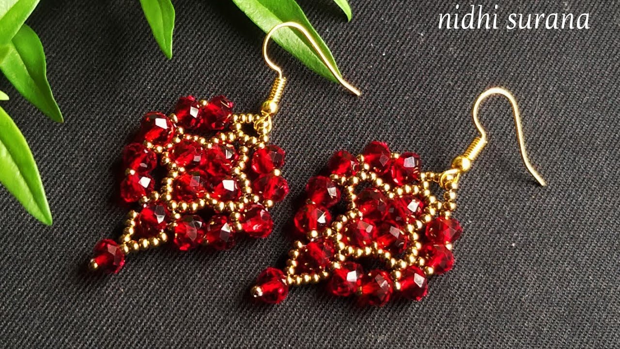 💫 Stunning Crystal Earrings || Beaded Earrings (0176)