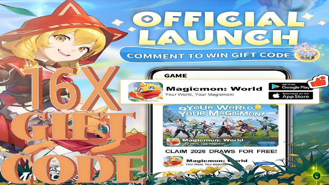 Magicmon: World Official Launch🔥16X Newbie Gift Code 🎁 Adventure MMORPG - android/iOS