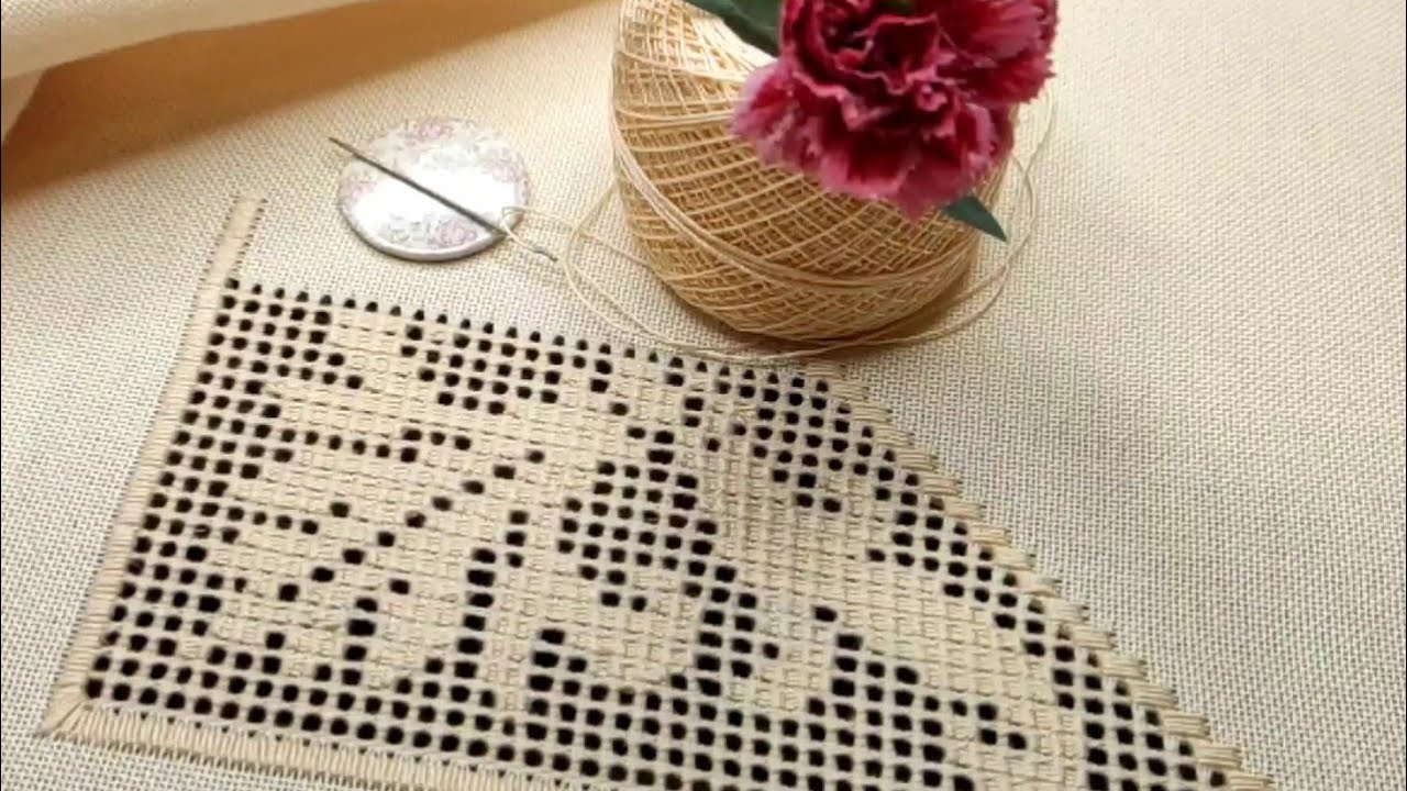 Процес вишивки мережки в кутику🔥🌟💥 |The process of embroidering a net in the corner|