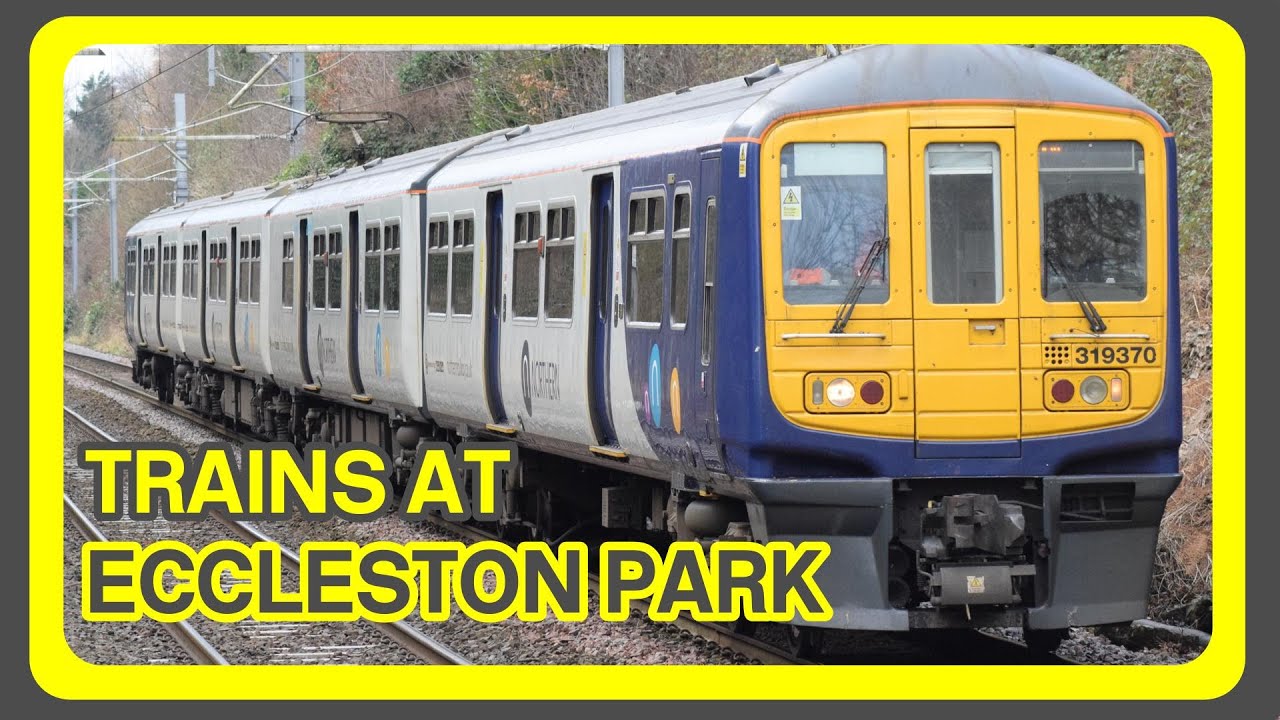 Trains at Eccleston Park railway station (28/01/2023)
