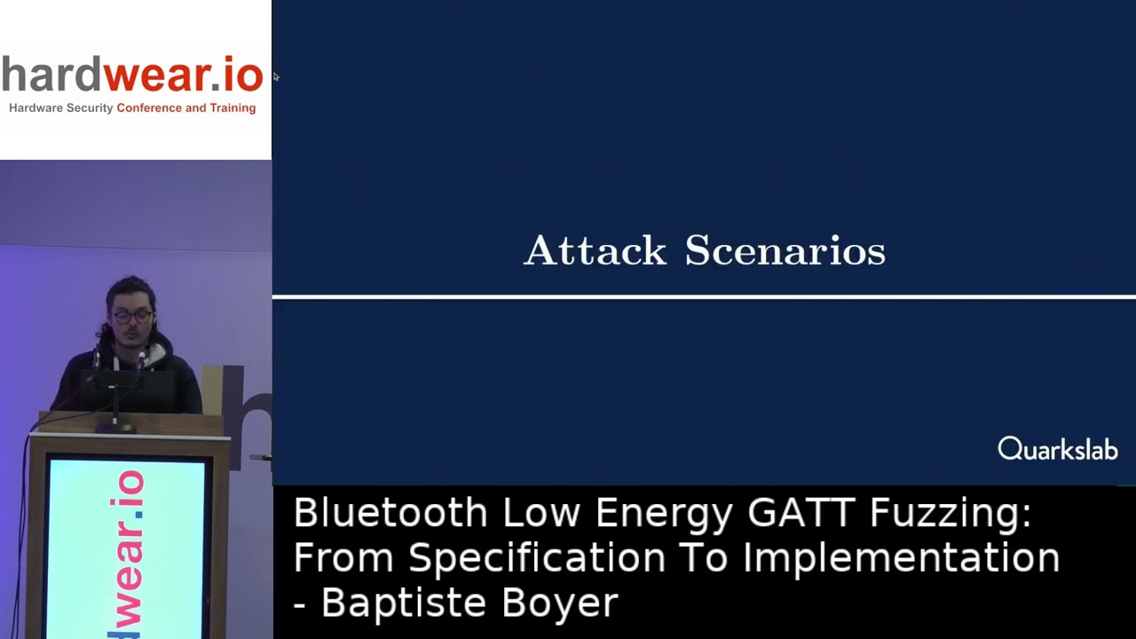 Hardwear.io NL 2024: Bluetooth Low Energy GATT Fuzzing: Specification To Implementation - Baptiste