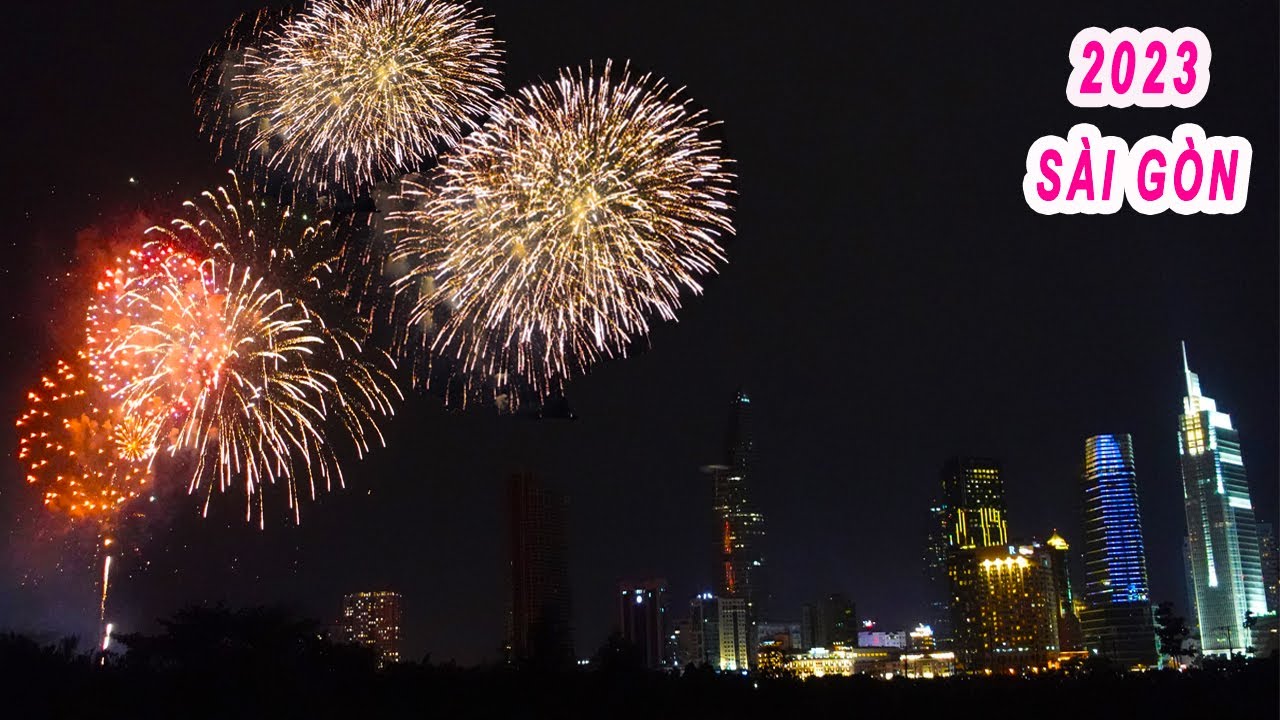 Bắn pháo Hoa cực đẹp giao thừa 2023 | Sài Gòn 2023