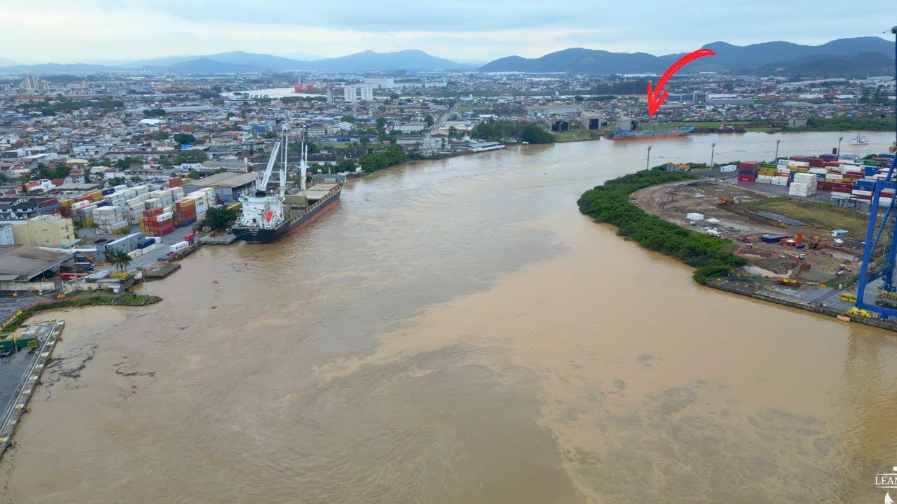 Veja a situação do rio Itajaí-açu com as fortes chuvas que atingem Santa Catarina