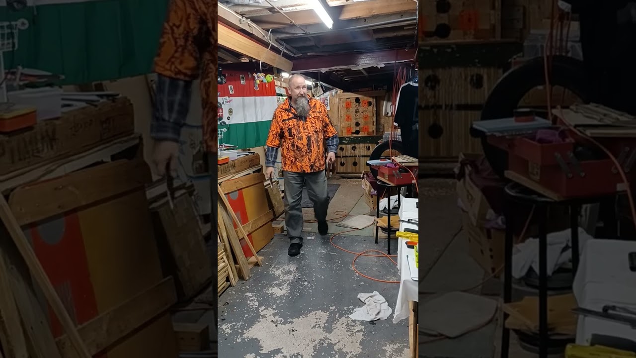 No spin knife throwing consistency test. 30 in a row.  