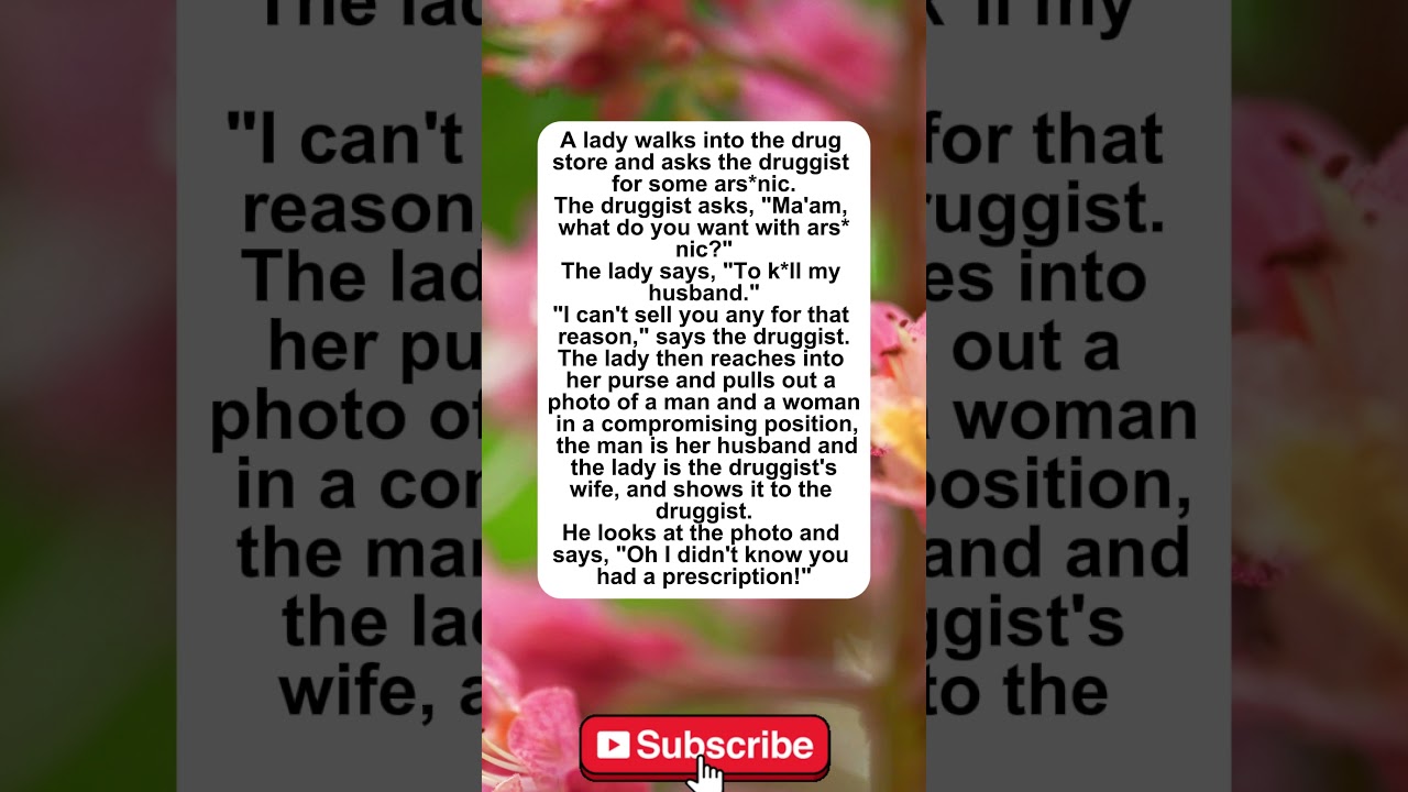 The Prescription #pharmacy #husband #funny #poison #comedy #jokes #humor #cheating #photo #shorts