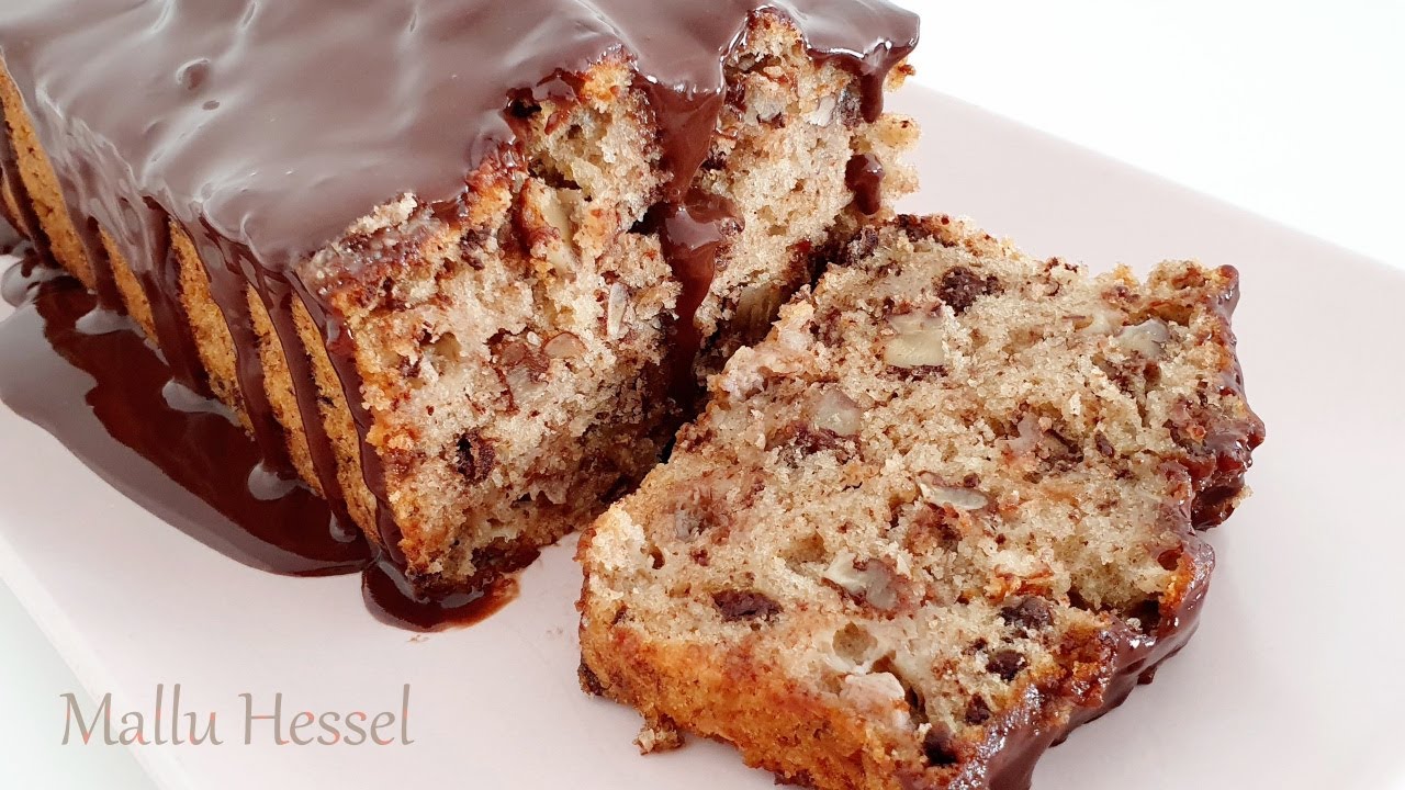 Bolo de Banana com Chocolate e Nozes  - Mallu Hessel