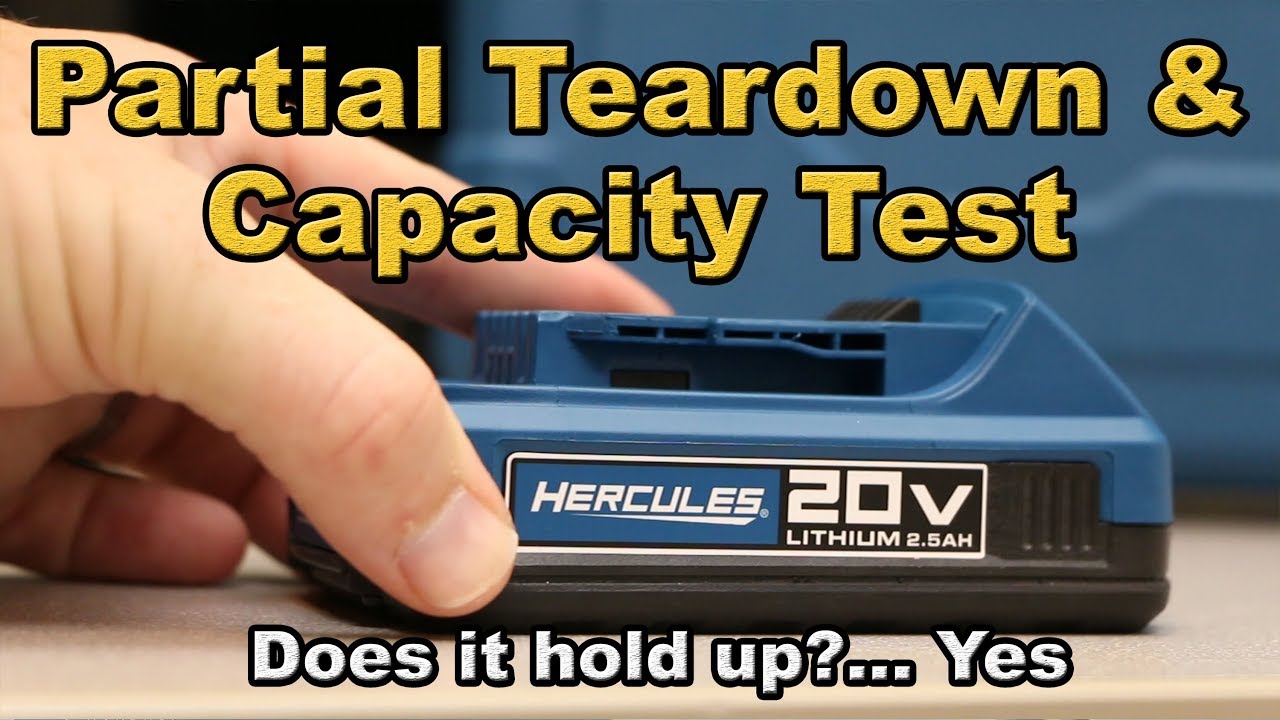 Harbor Freight's Hercules 2.5 aH battery gets a capacity test and partial teardown