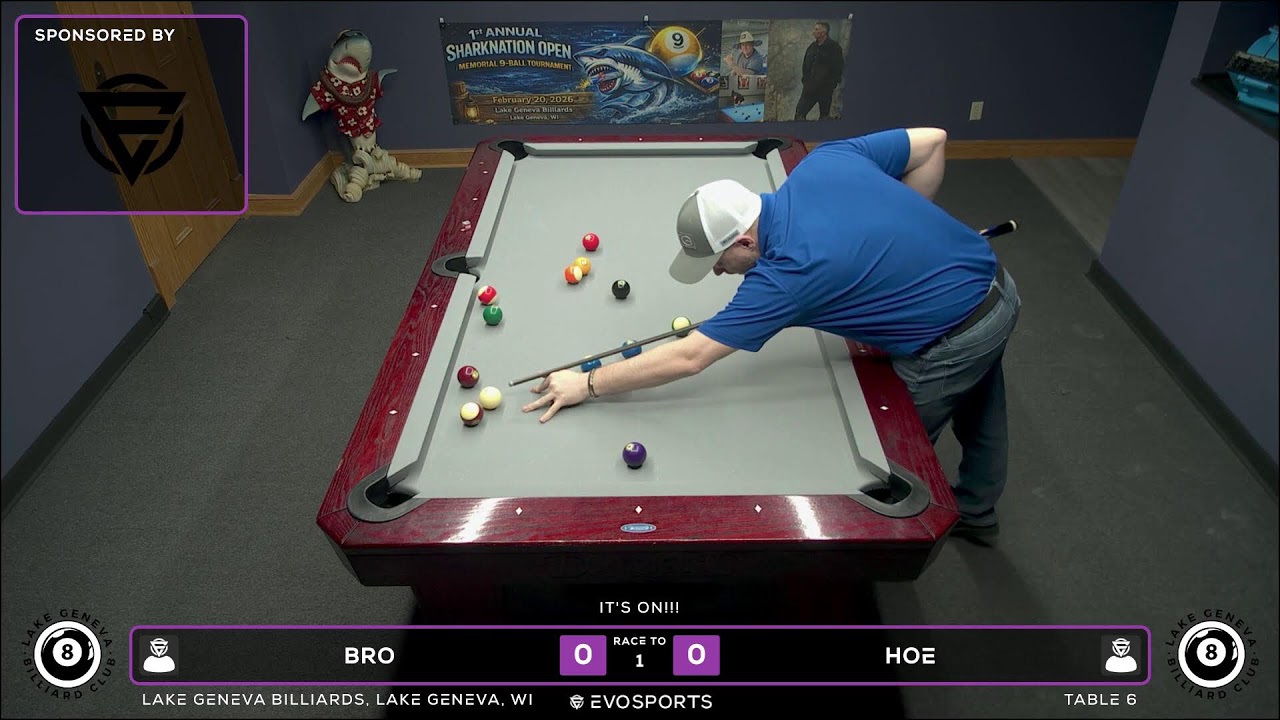 BRO vs HOE - LAKE GENEVA BILLIARDS - TABLE 6 | EvoSports