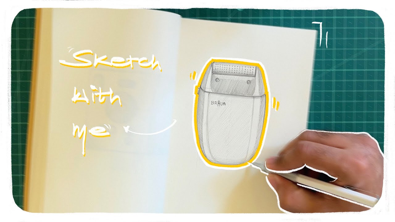 sketch with me — braun electric razor 🪒