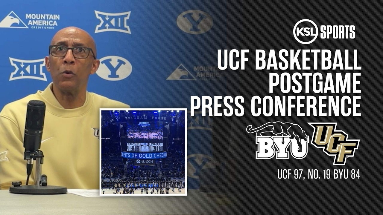 UCF Coach Johnny Dawkins, Players React Upset Win Over No. 19 BYU