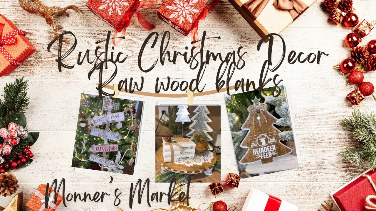 Rustic Christmas Decor! Raw Wood Blanks!