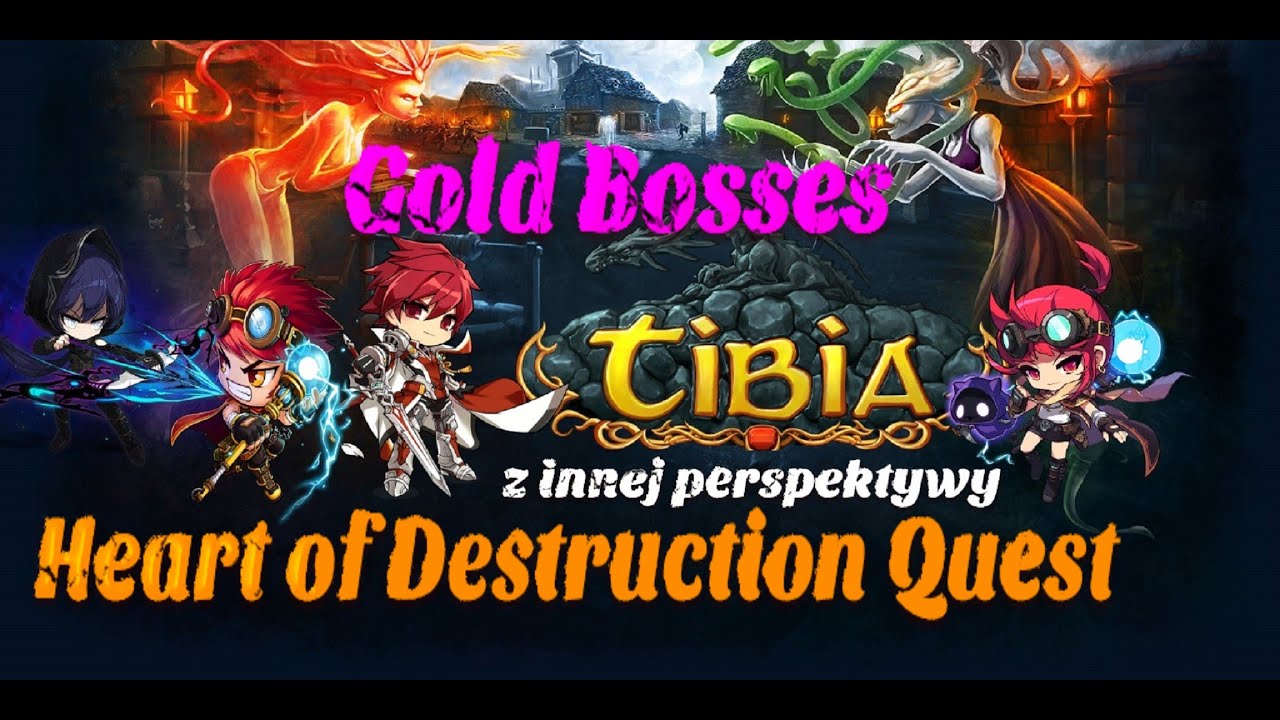 [Tibia 2020] - Heart of Destruction Quest spoiler Part 1  [ENG subtitles] - Poradnik Gold Bosów! cz1