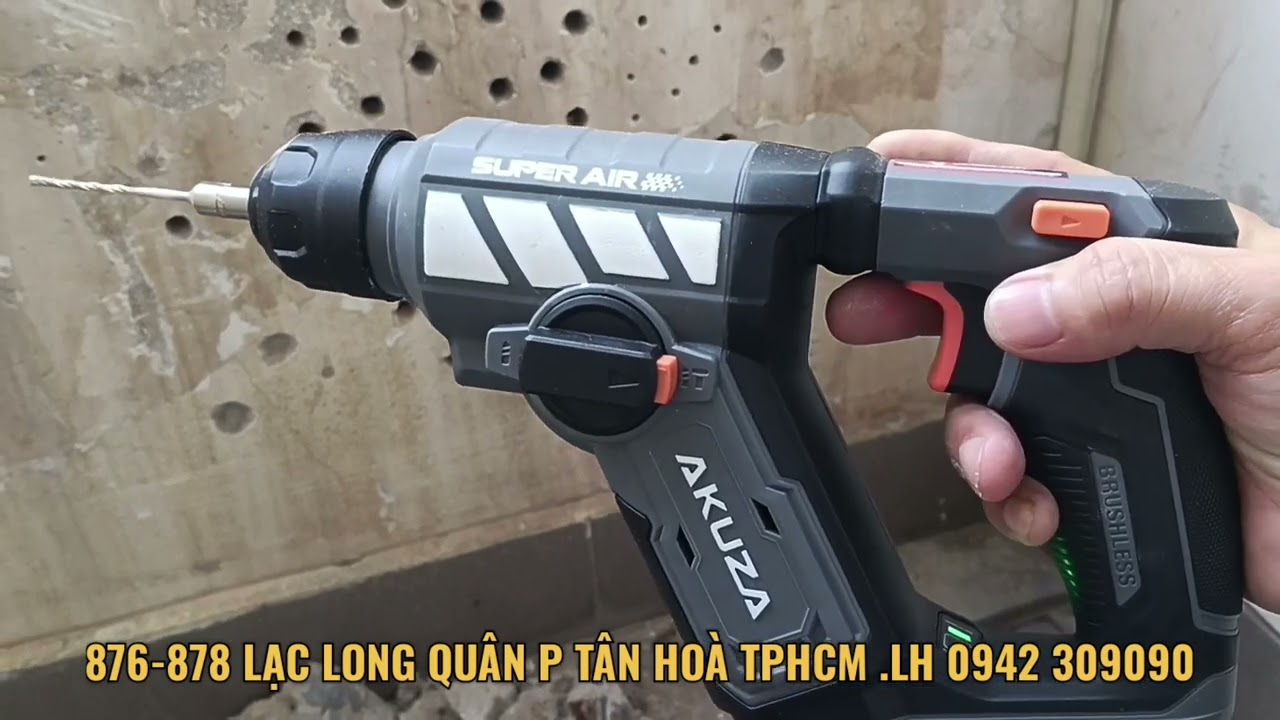 Tính năng tạo xung quá hay để khoan mũi nhỏ từ máy khoan bê tông Akuza