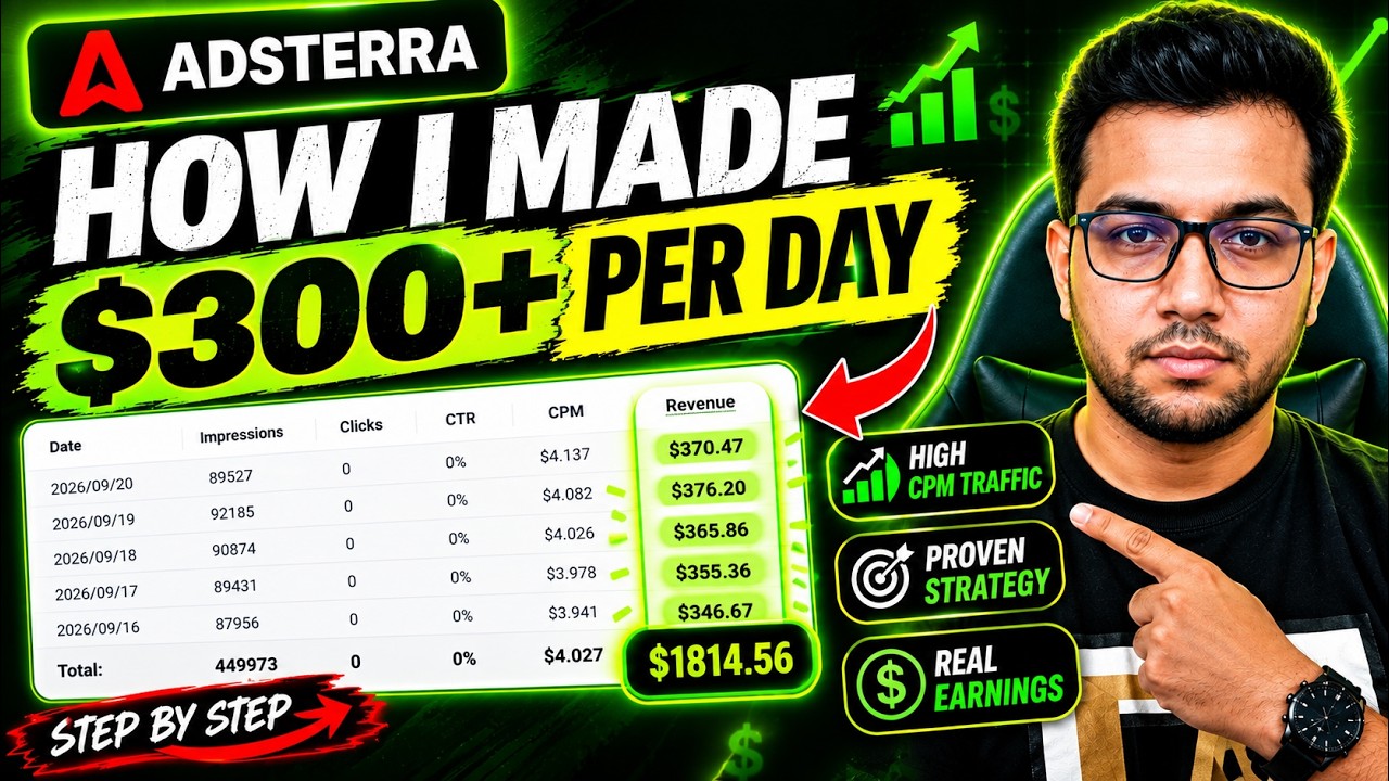 How To Start Adsterra Paid Marketing To Make $300/Day [Full Tutorial]