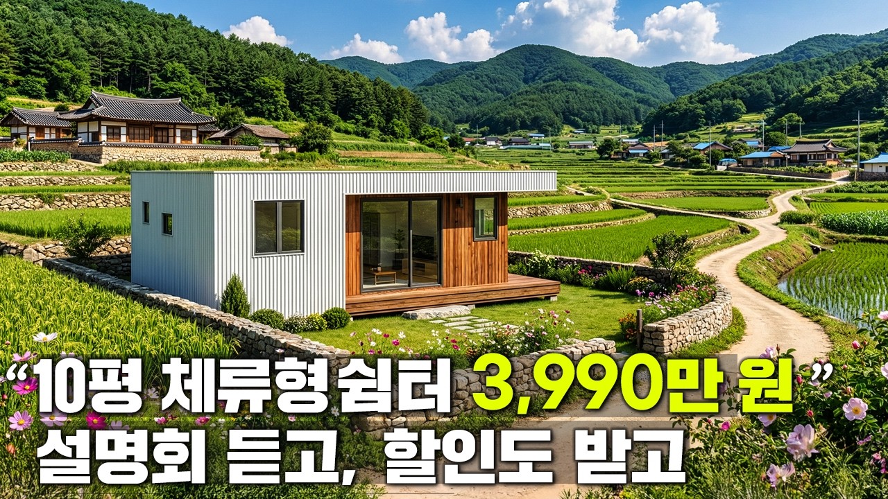 10평 체류형쉼터 3,990만원 설명회 듣고, 할인도 받고!