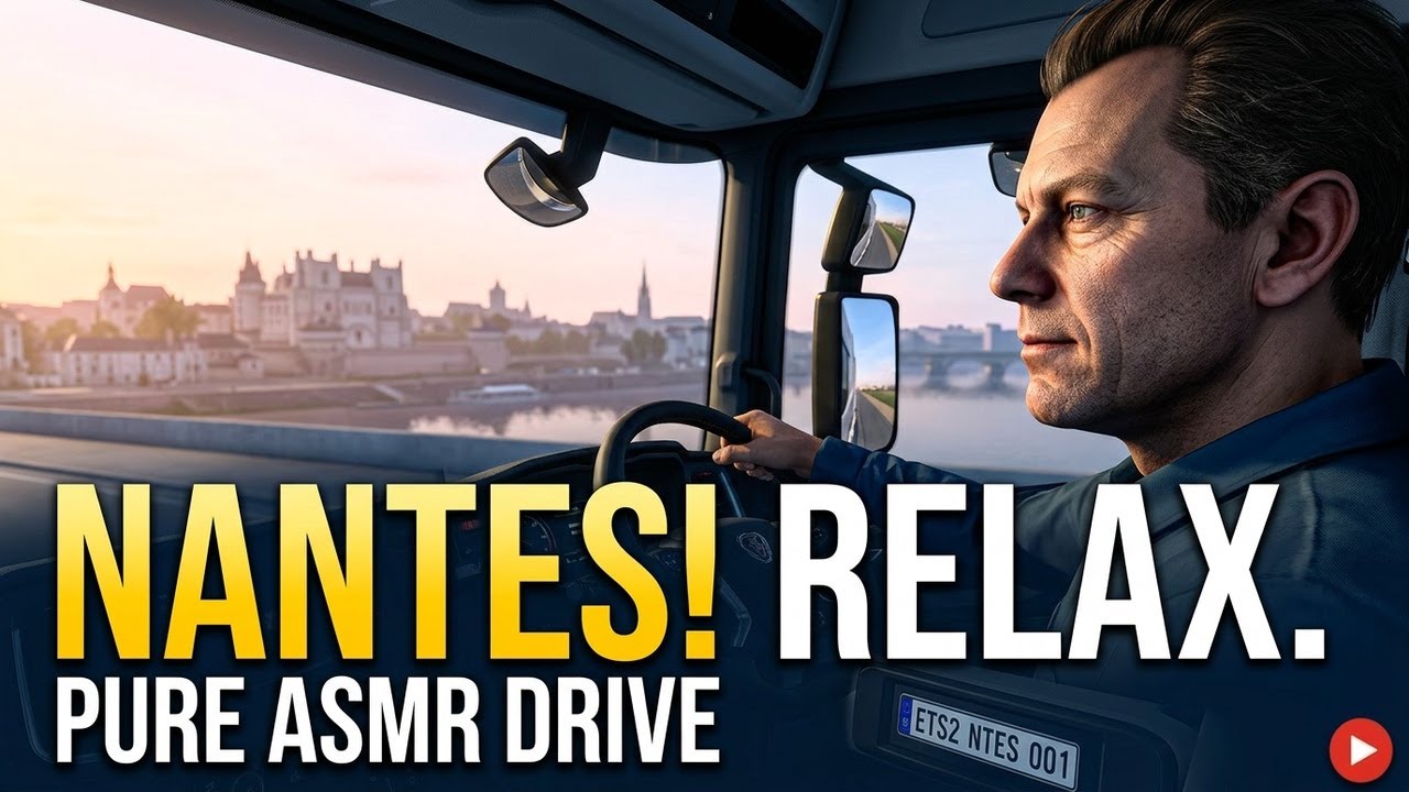 ASMR | Relaxing Delivery Day | Start to Finish | ETS2 London to Nantes