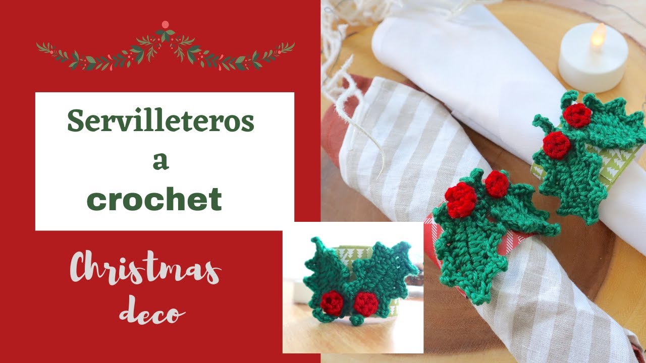 Servilletero Para Navidad a Crochet