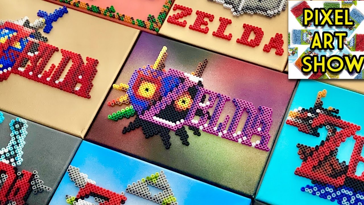 Perler Bead Zelda Titles - Pixel Art Show