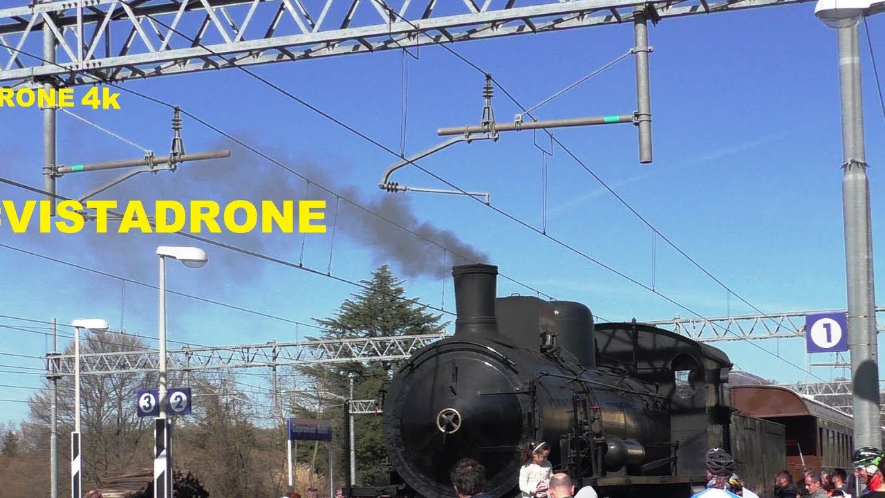 Treno Storico Roma - Capranica (steam train from drone 4k)