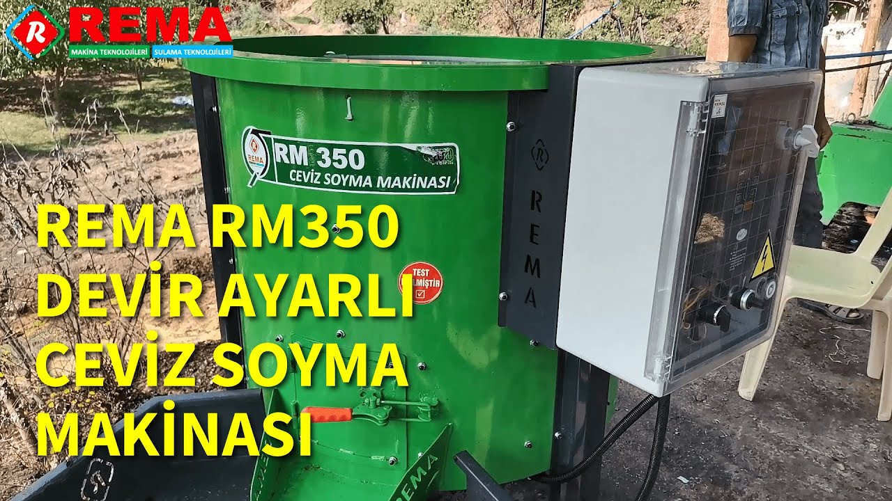 REMA RM350 DEVİR AYARLI CEVİZ SOYMA MAKİNASI 150KG/350L 380V