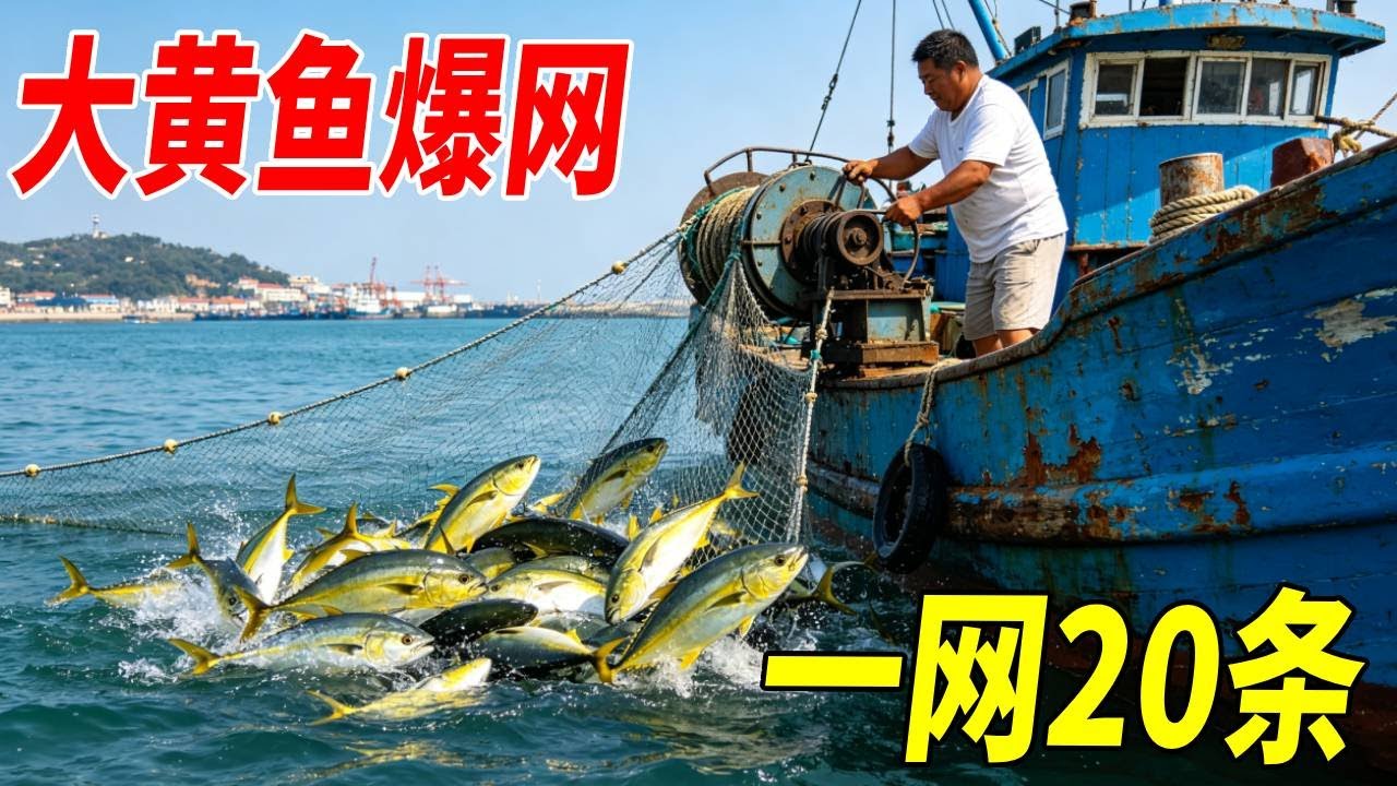 掏到大黄鱼窝了 把网放到大黄鱼窝里去了，一个网就拉上来20条，这次算是掏上了#赶海 #渔民生活实拍 #海鲜