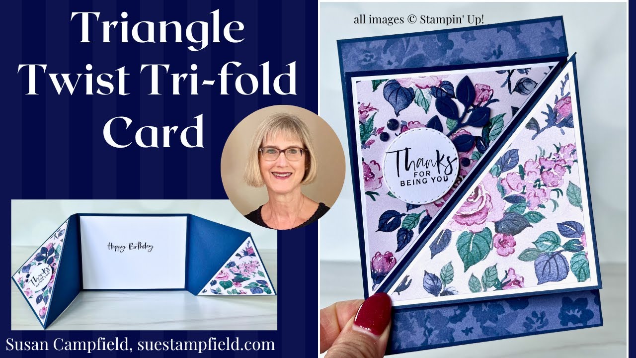 Triangle Twist Tri-Fold Card with the Floral Charm Suite