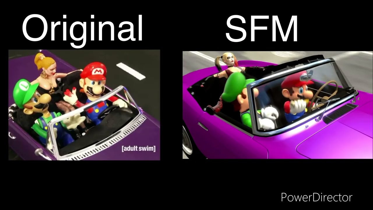 Grand Theft Mario Compared (Robot Chicken x SFM)
