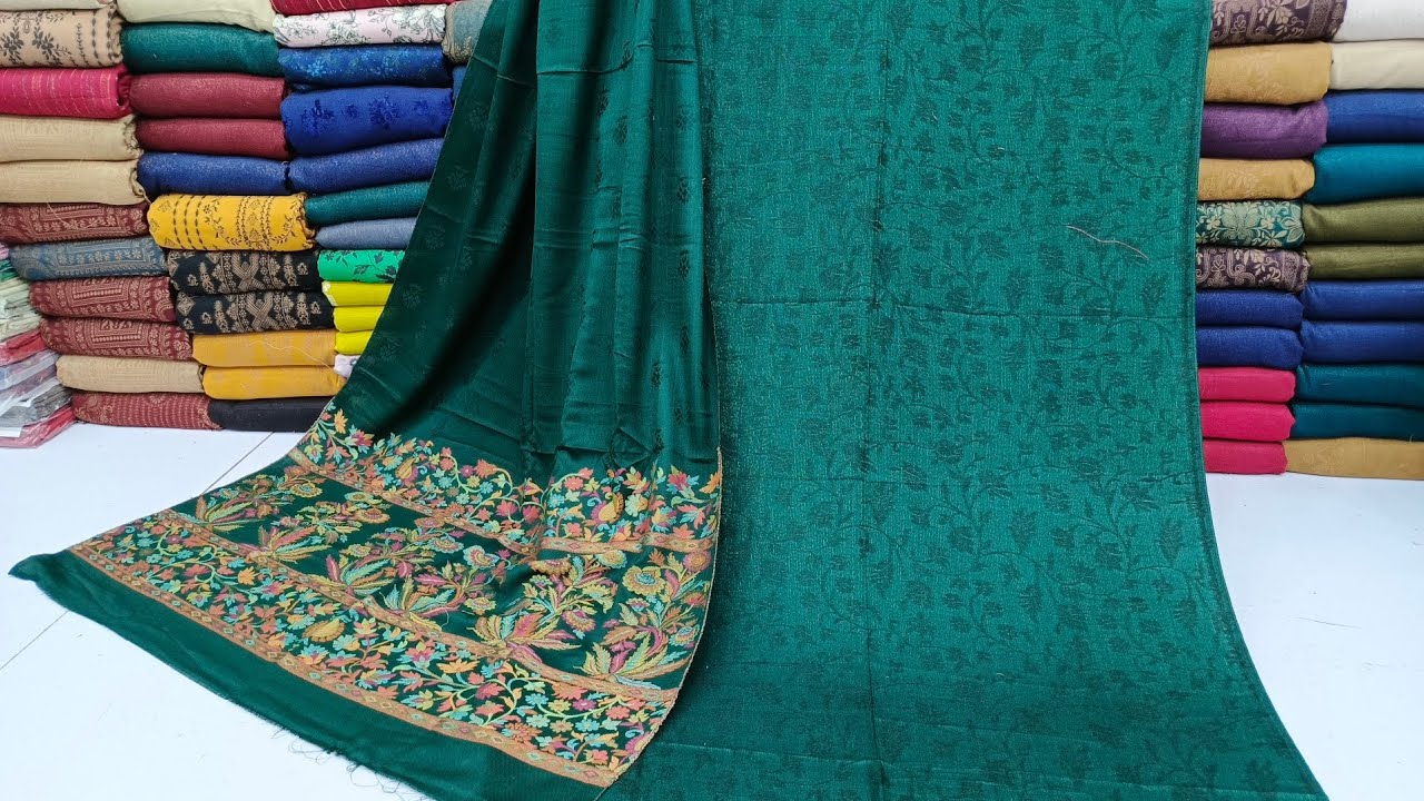 Peach Leather Barosha Velvet | Pure Pashmina Wool  Shawl | Winter Collection 2024 | Charizma | Nureh