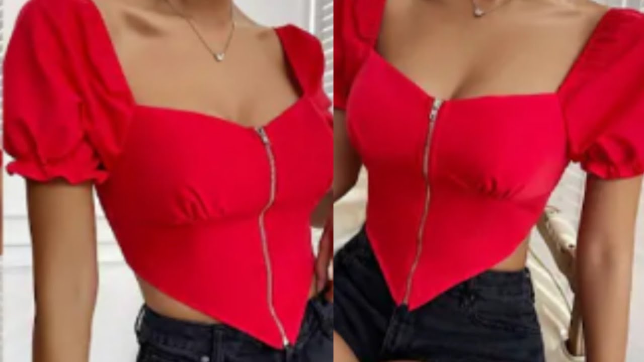 How to Cut and Sew Gathers Underburst Top With Basque Waist / Beginners Friendly 