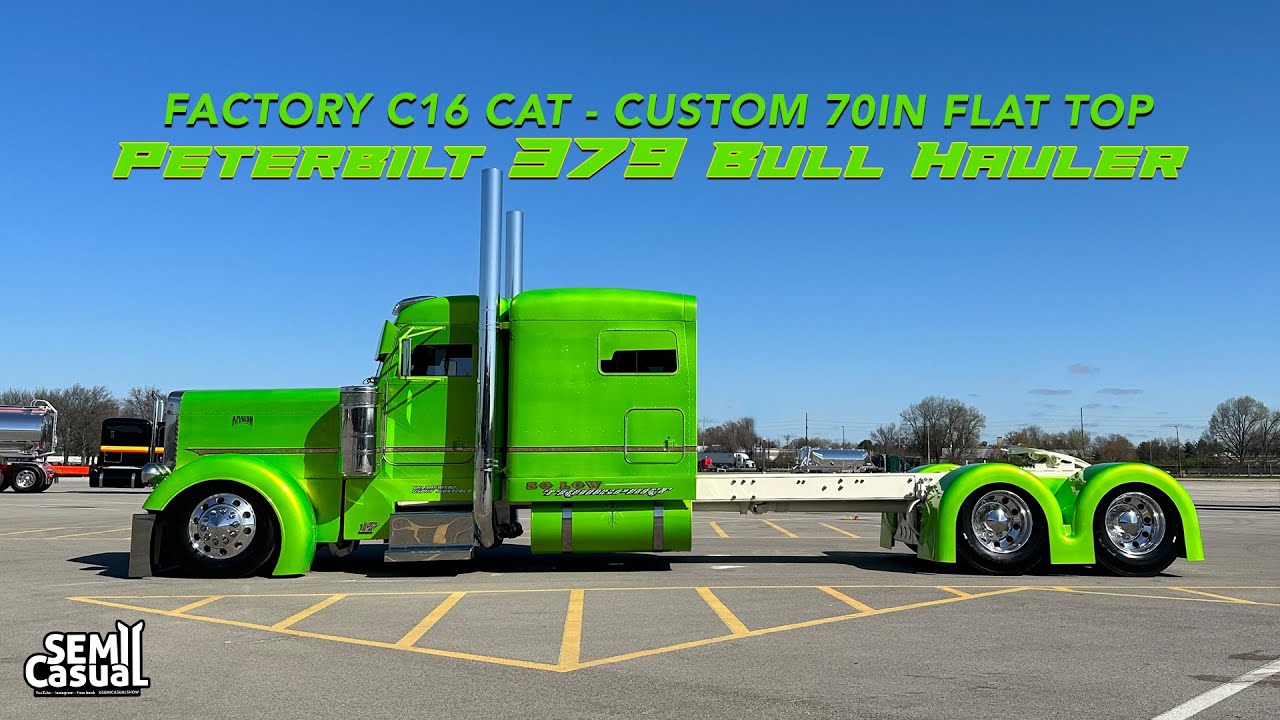 Peterbilt 379 с плоским верхом 70 дюймов и заводской КПП C16