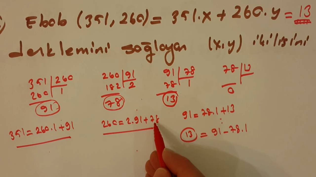 ÖKLİD ALGORİTMASI