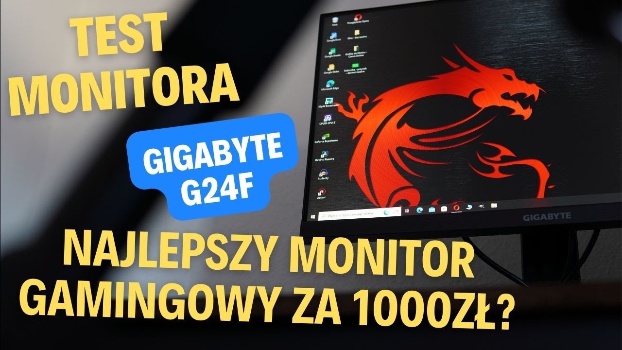Gigabyte G24F 165Hz 😍 Recenzja / test monitora - Najlepszy monitor gamingowy do 1000zł? TOP MONITOR