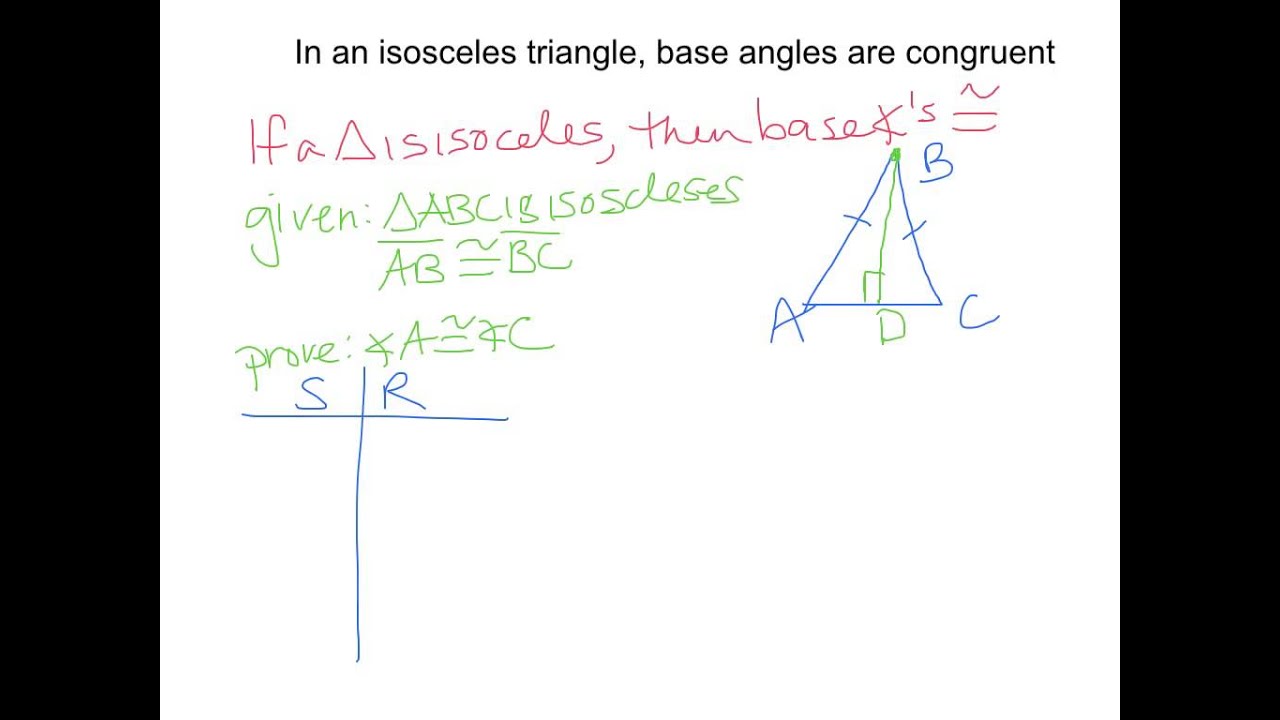 base angle theorem proof