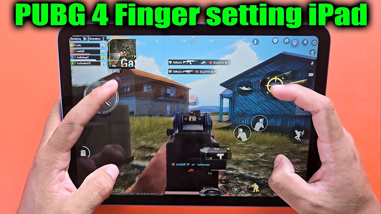 PUBG mobile 4 finger setting code iPad
