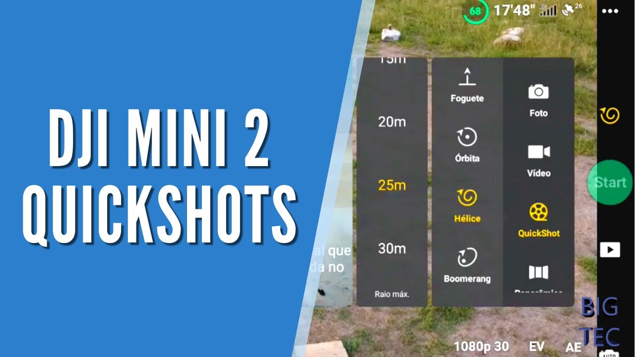 DJI MINI 2 QuickShots Como usar? Tutorial dos modos inteligentes de Voo