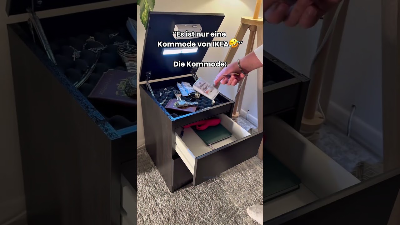 Denkst du, diese Kommode kann deine Wertsachen sicher aufbewahren?😎 #ikea #safe #bedroom #hidden