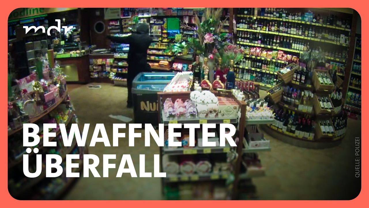 Unbekannter bedroht Mitarbeiter mit Waffe und &uuml;berf&auml;llt Tankstelle in Sch&ouml;nebeck | Kripo live | MDR