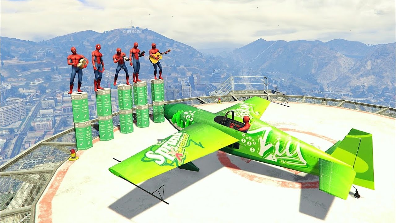 GTA 5 Crazy Ragdolls Spiderman Plane & Helicopter Falls Crashes [Euphoria Physics Funny Moments]