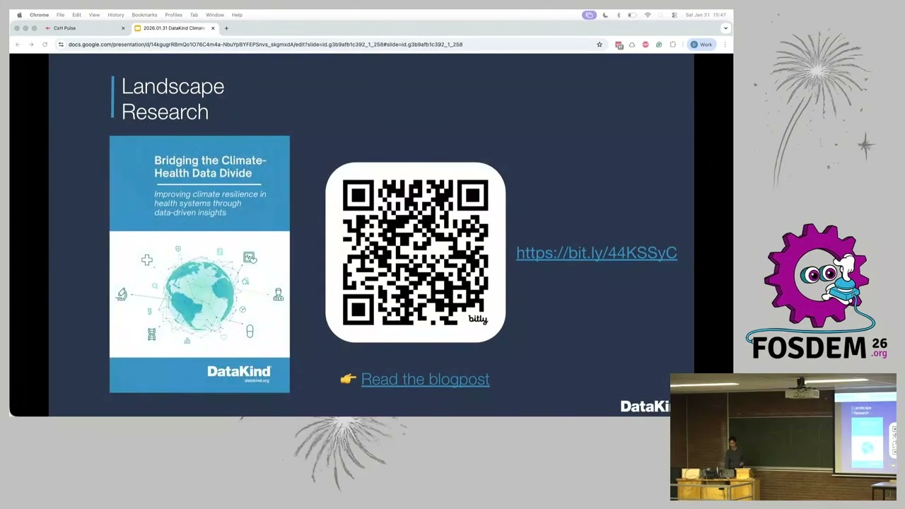 DataKind at FOSDEM 2026 - Climate × Health Pulse