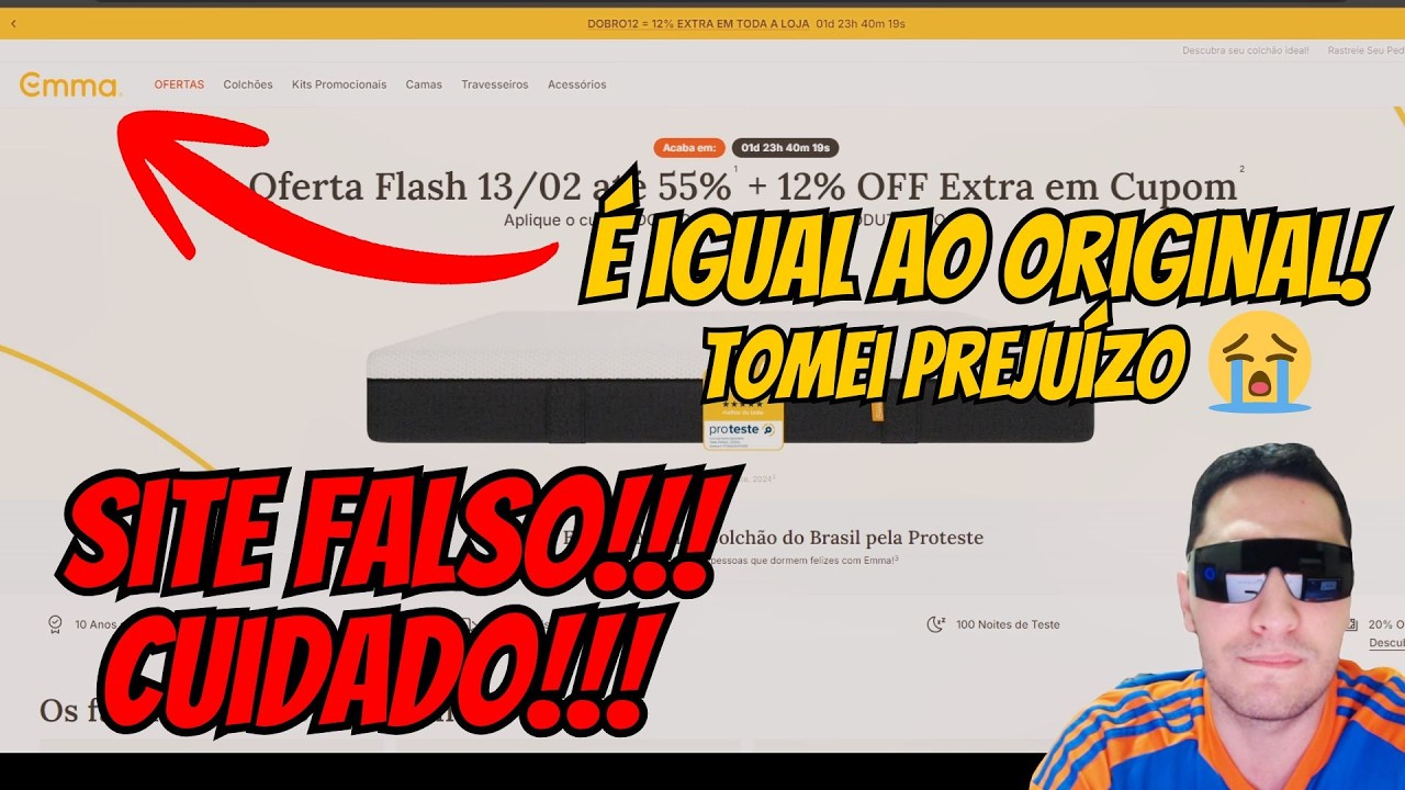 CAI EM UM GOLPE AO COMPRAR UM COLCHÃO EMMA
