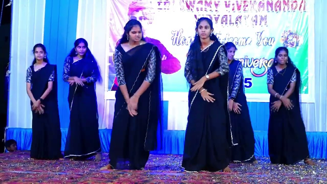 SRI SWAMY VIVEKANANDA VIDYALAYAM 23rd Anniversary Celebrations - 9th Class Girls Performance