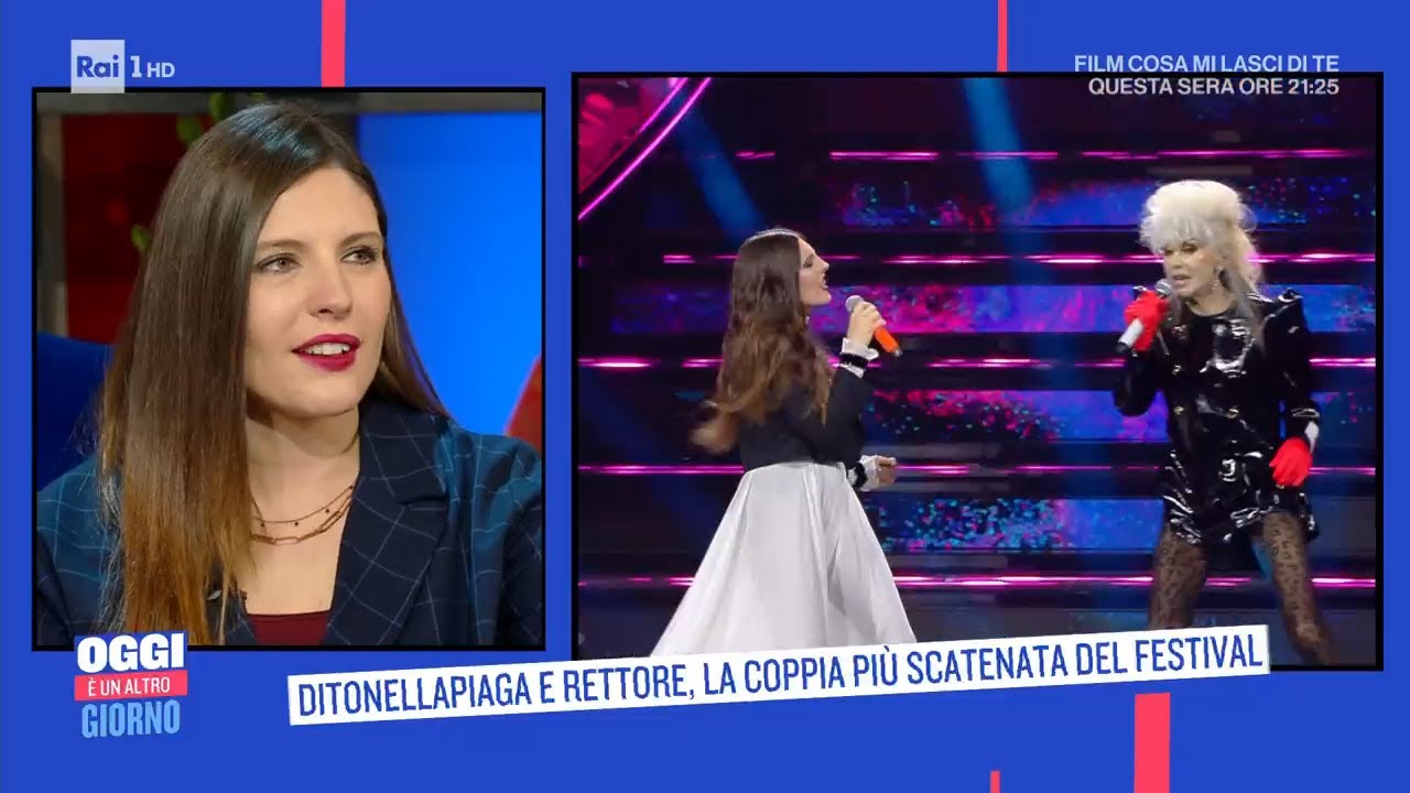 Ditonellapiaga e Rettore, la coppia più scatenata del Festival - Oggi è un altro giorno 09/02/2022